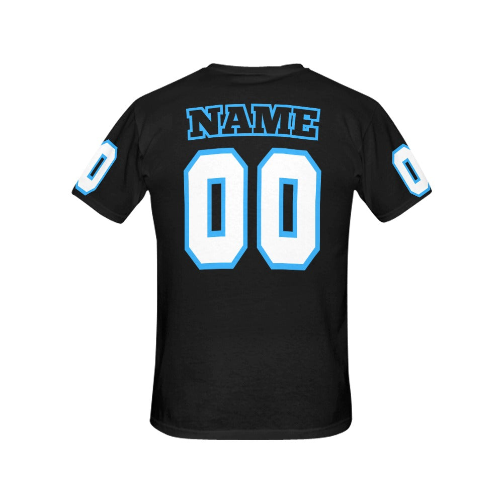 Wolverines Mom Tee Blk Womens Cut - CUSTOM Add Player Name and Number