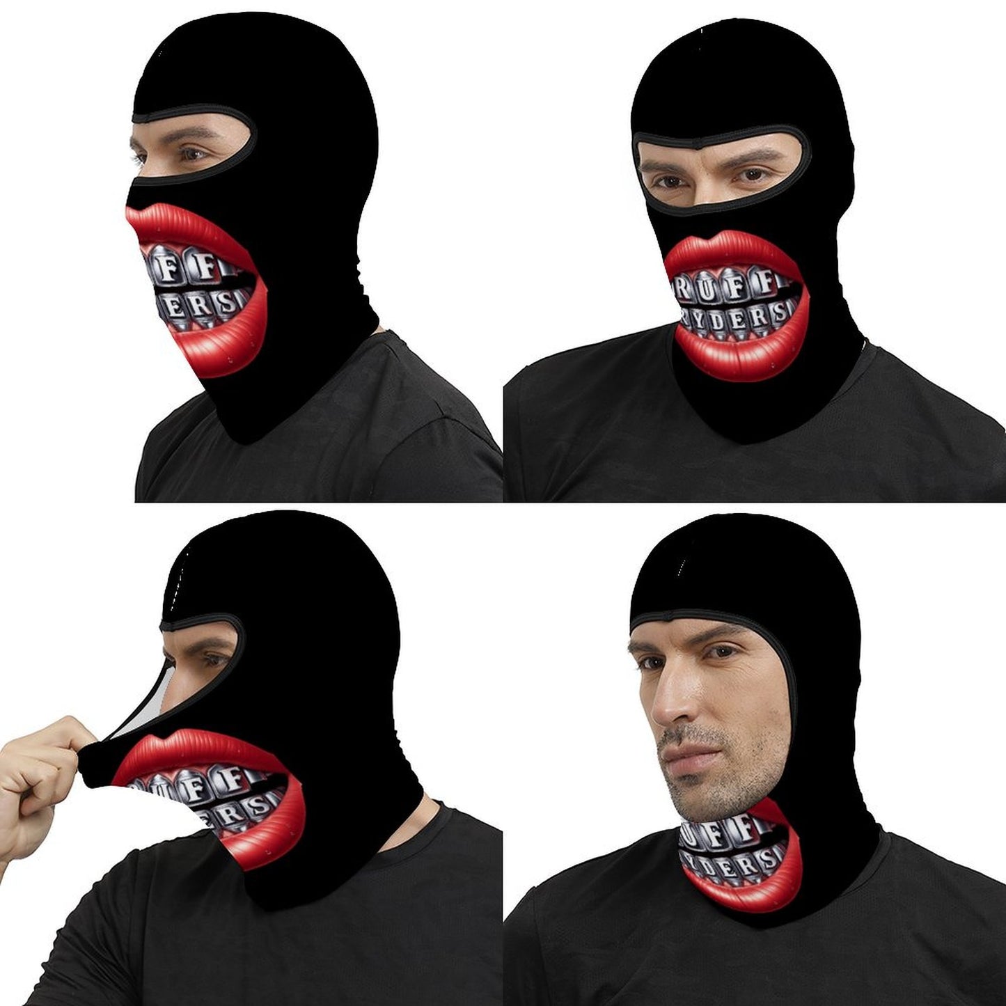 RR Full Mask Red Lips & Grillz