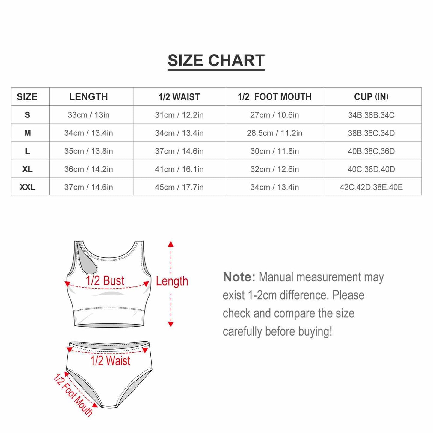 CMR Two-Piece Teardrop Shoulder Swimsuit