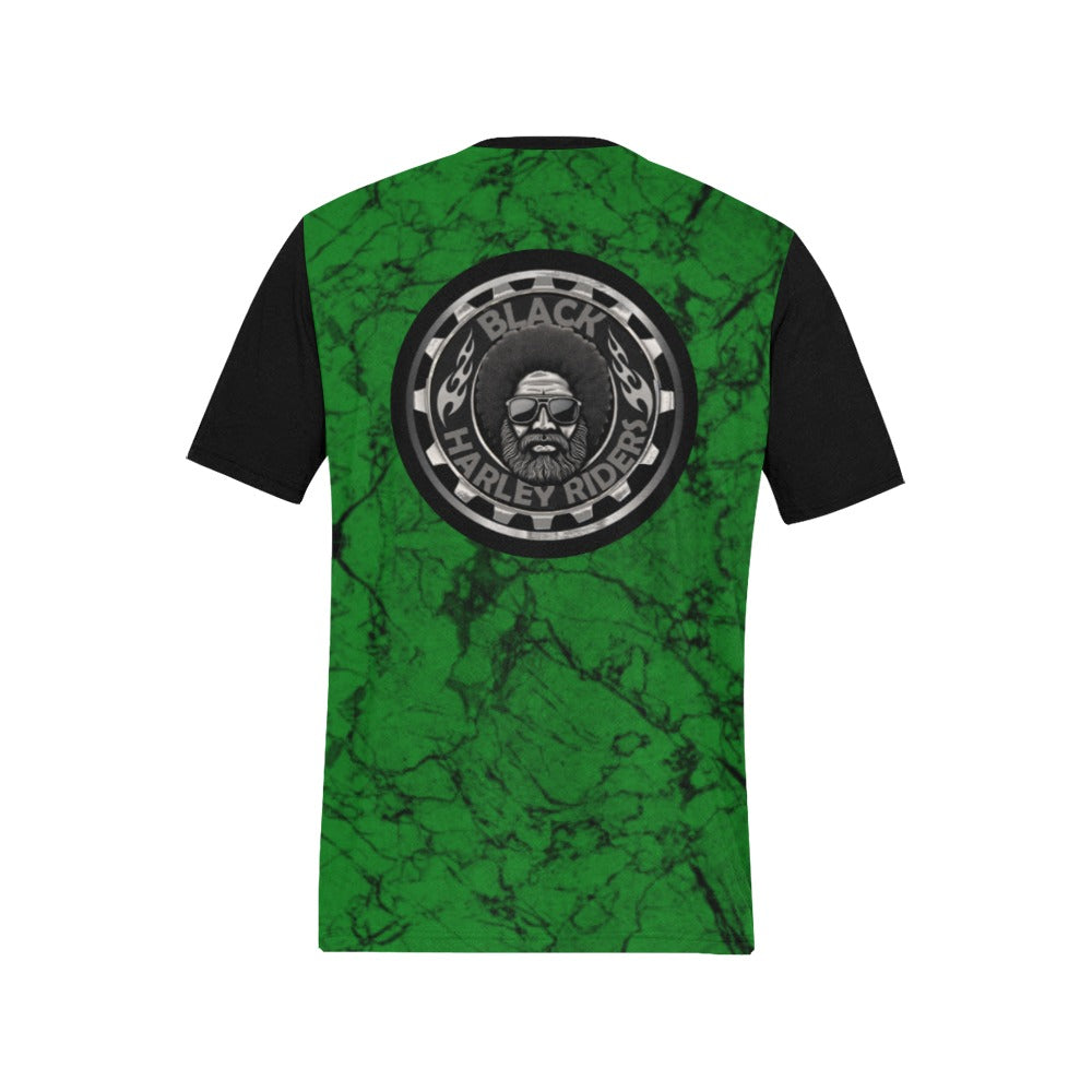 BHR Saint Patricks Day All Over Print Mens Tee Green Stonewash