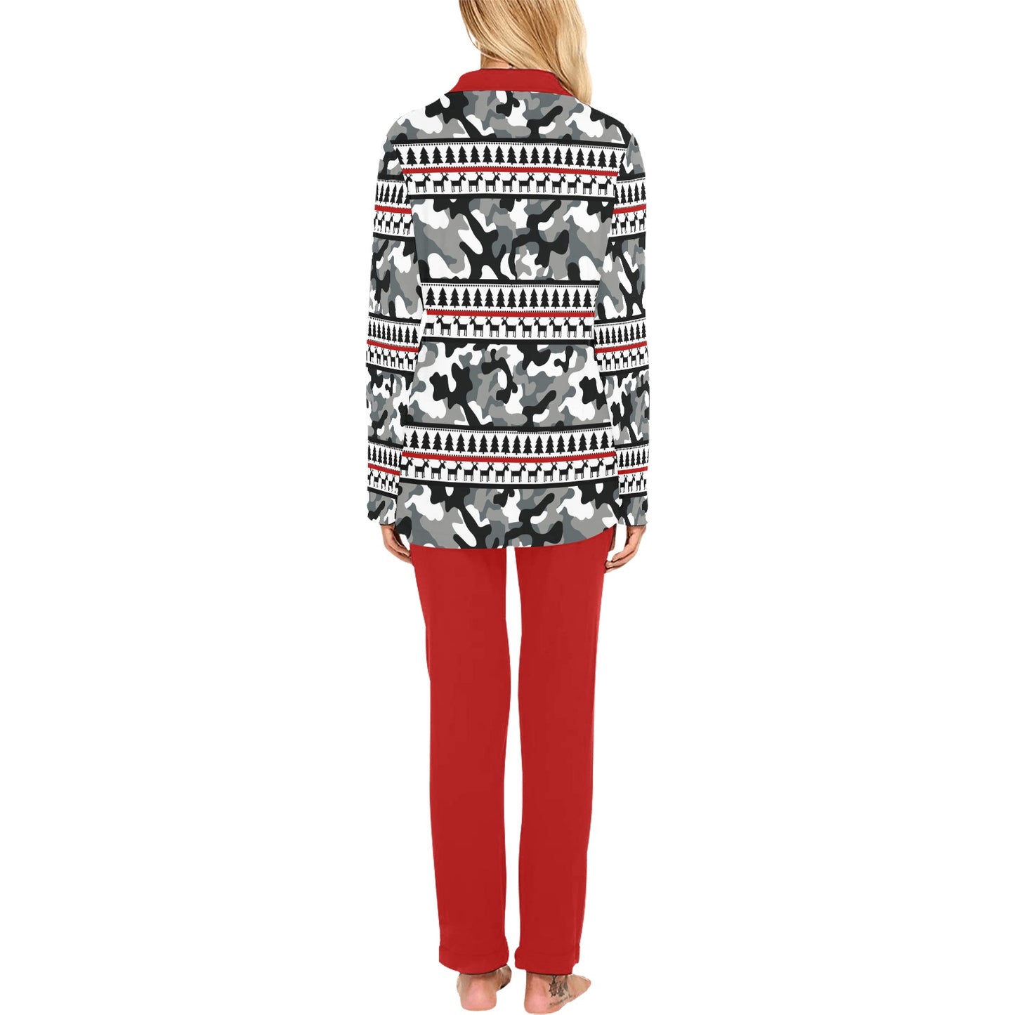 RR Christmas Pajamas - Womens Camo/Red
