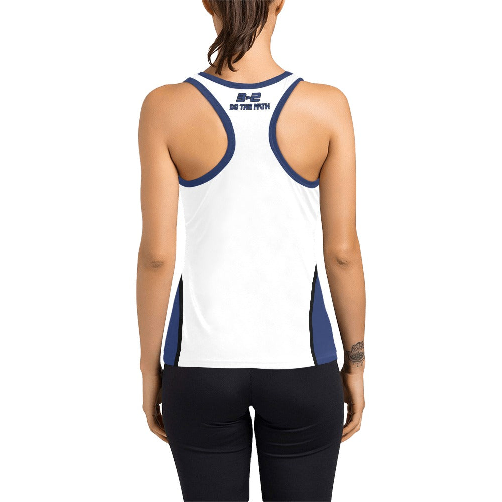 3>2 Womens Racerback Tank Blue