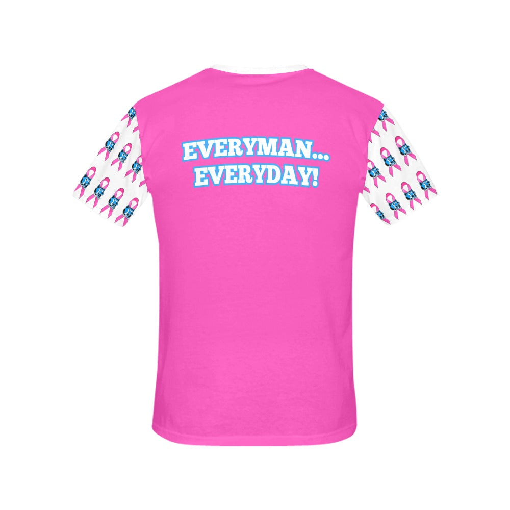 Wolverines Cancer Tee Pnk/Bows Womens Cut