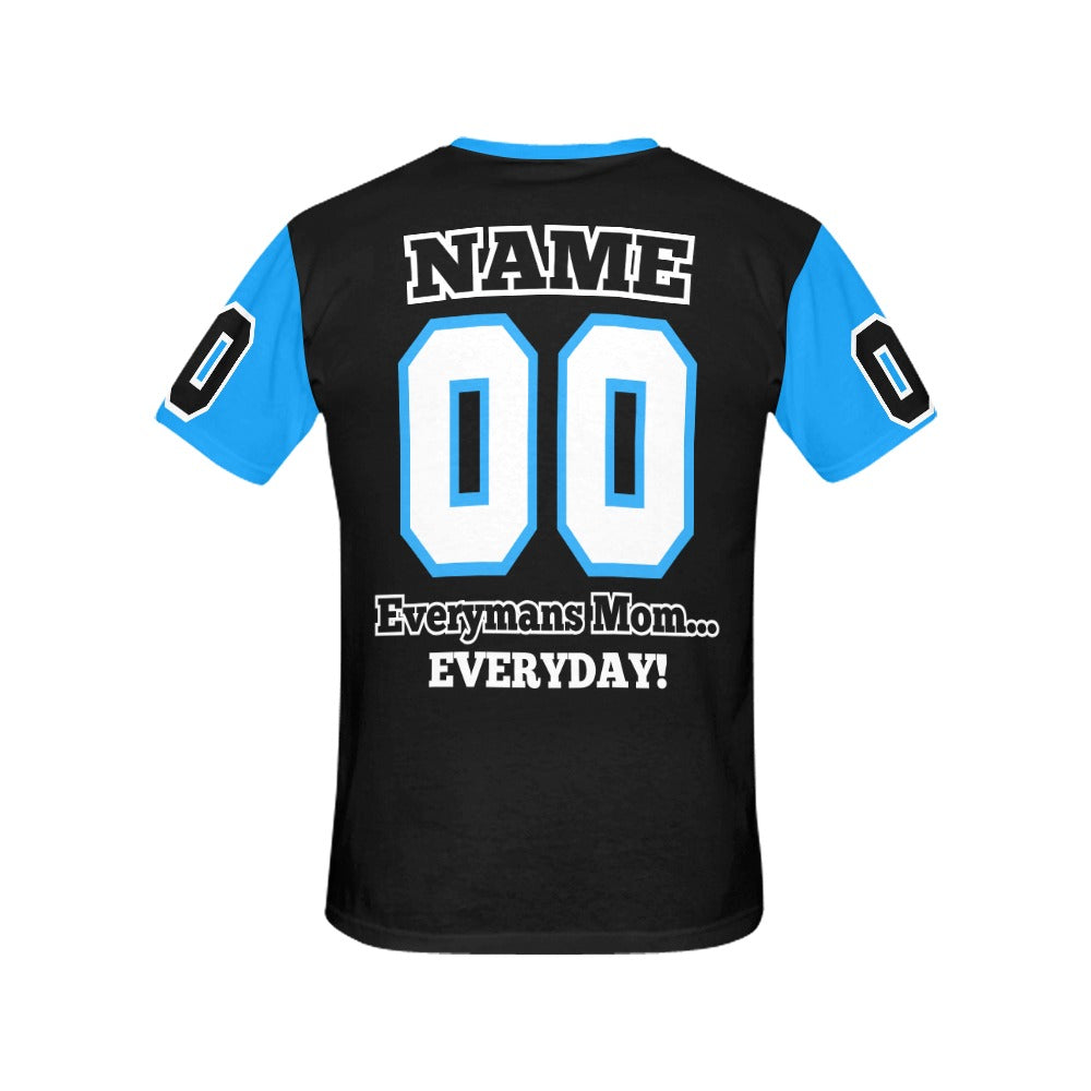 Wolverines Mom Tee Blk 2 Womens Cut - CUSTOM Add Player Name and Number