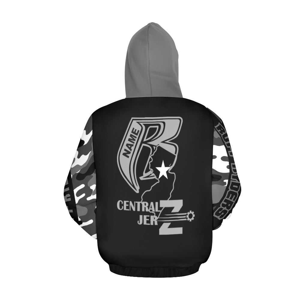 Central JerZ Lightweight Printed Poly Blend State Hoodie Camo