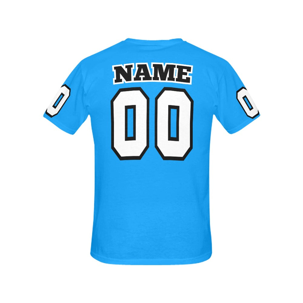 Wolverines Mom Tee Blu Womens Cut - CUSTOM Add Player Name and Number