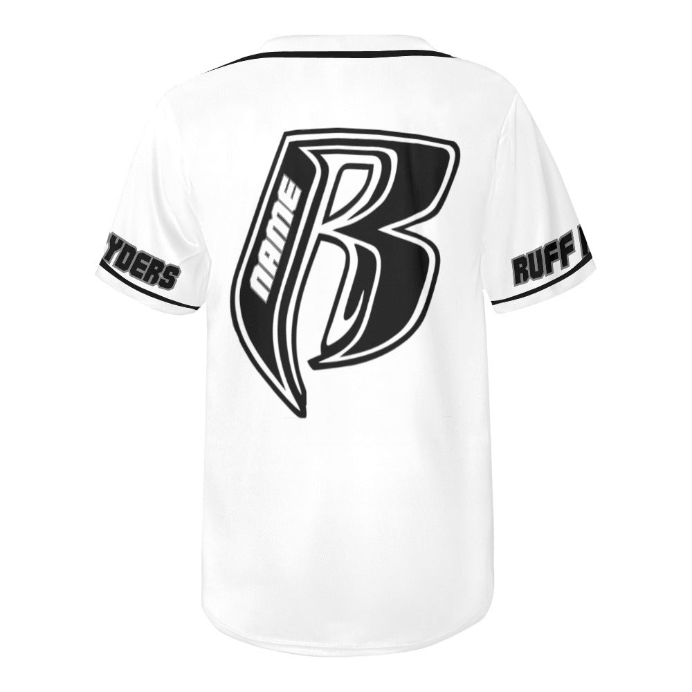 RR Baseball Jersey Stonewash White