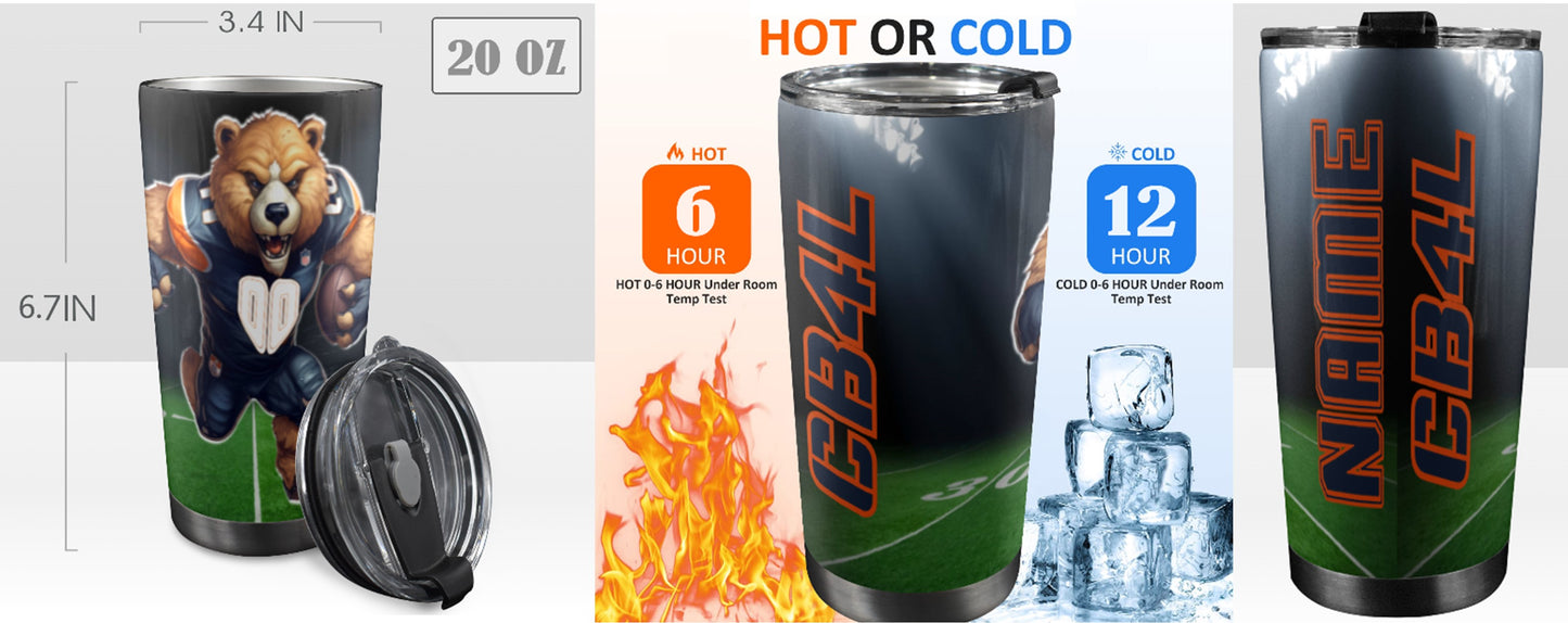 Chicago 20oz Mobile Tumbler with Lid (Add your name)