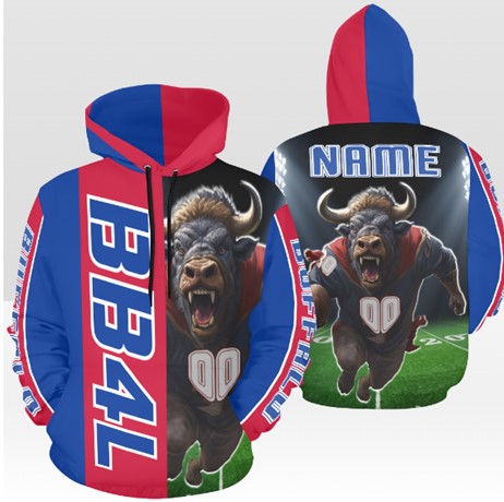 Buffalo All Over Print Silky Hoodie