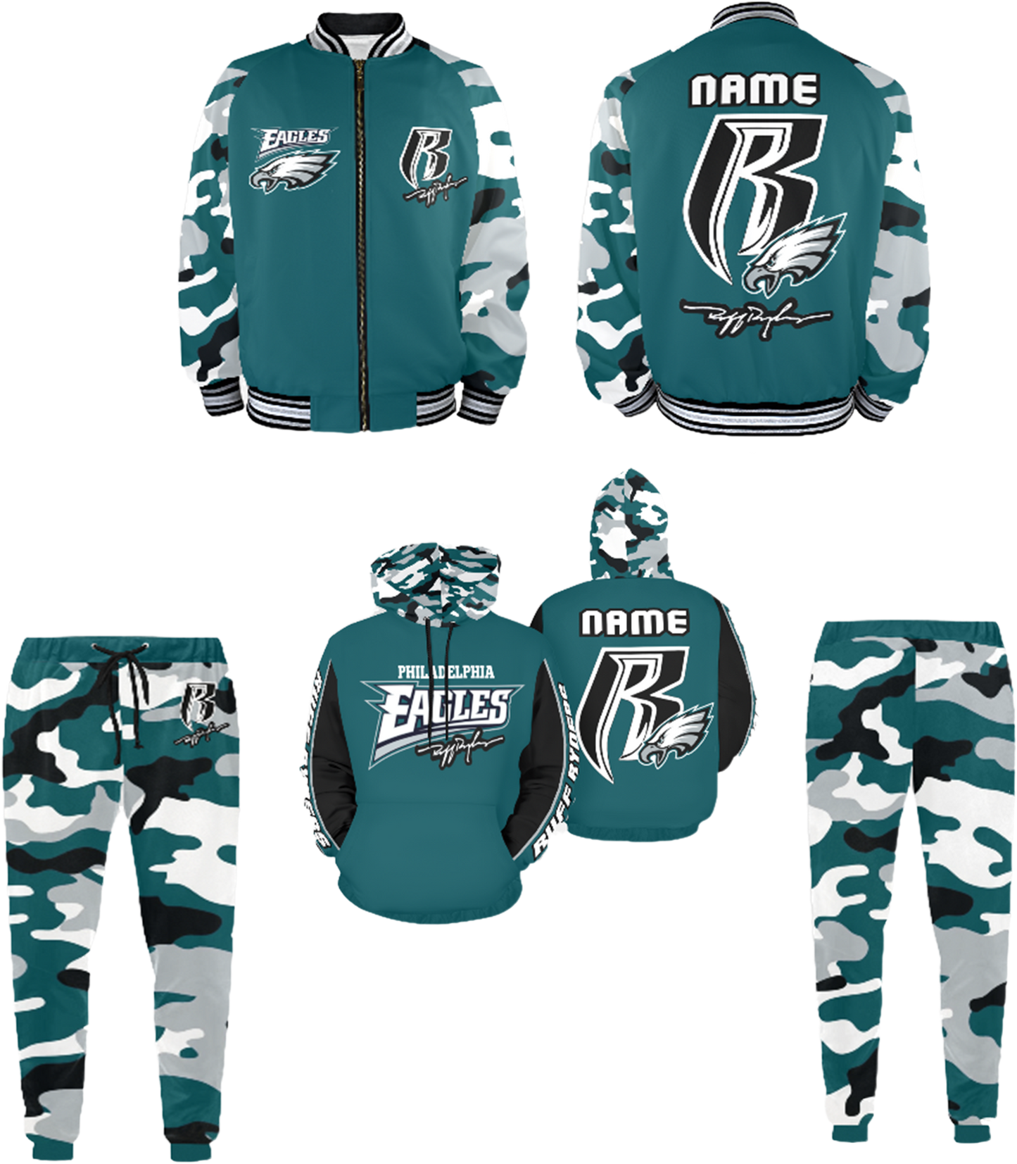 Philadelphia Eagles Embroidered Heavyweight Fleece 3 Piece Set - SAVE $69.99