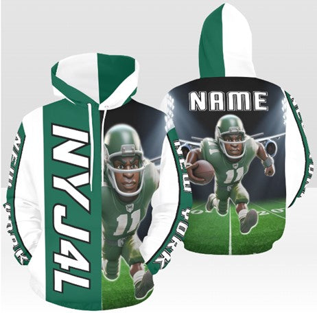 New York All Over Print Silky Hoodie