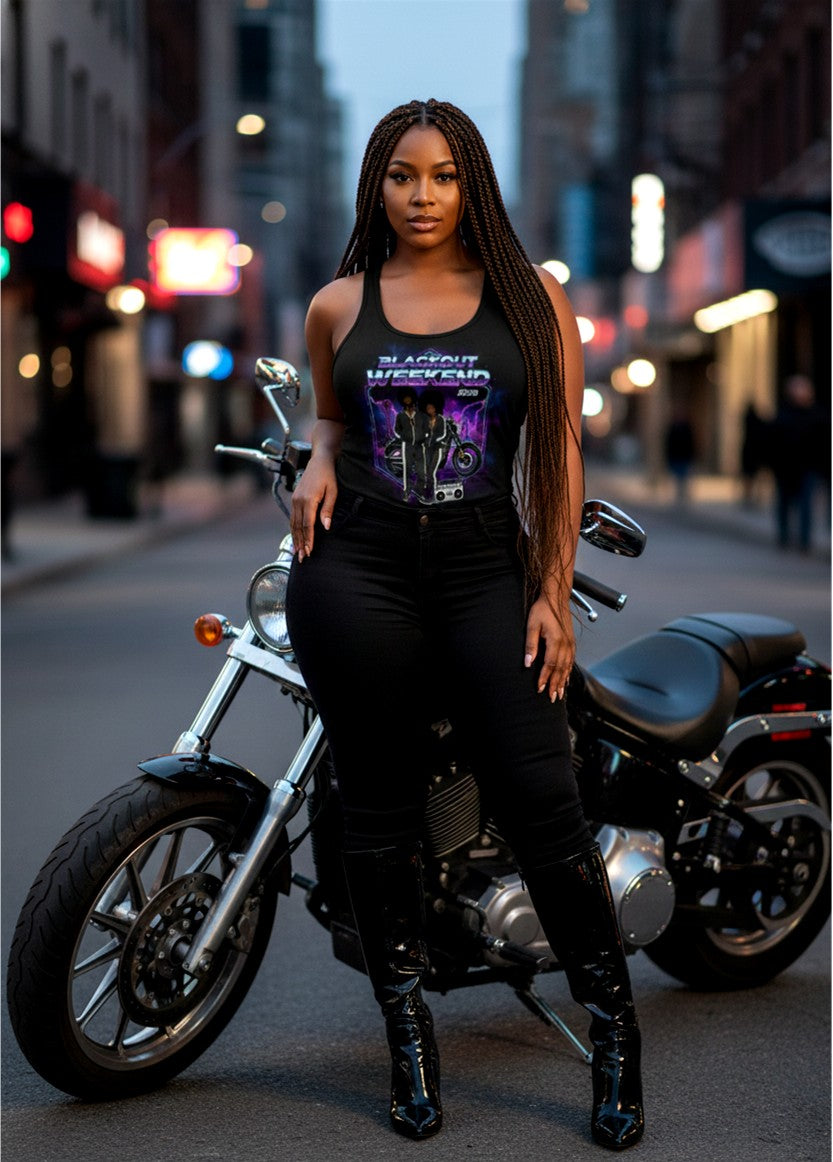 DTMOB Blackout Weekend Event Racerback Tee