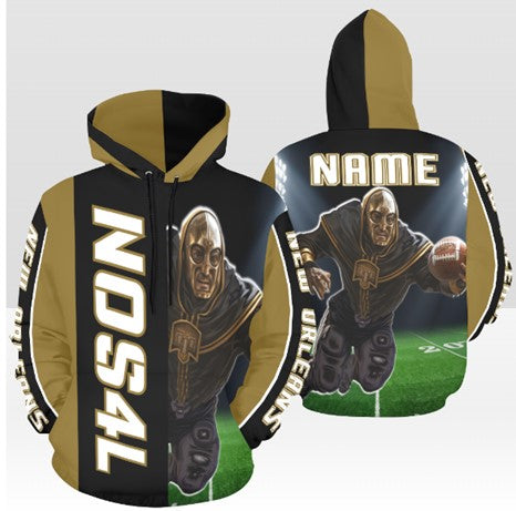New Orleans All Over Print Silky Hoodie
