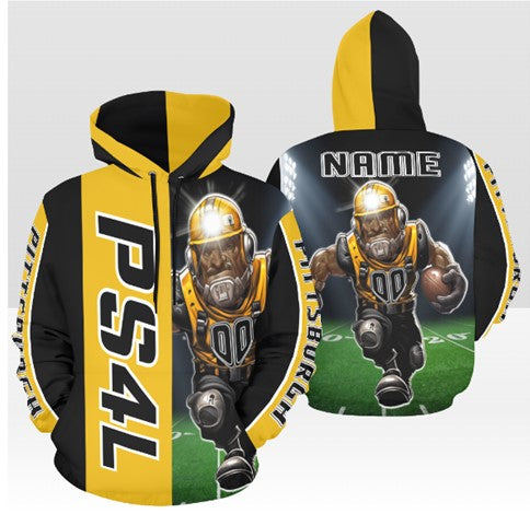 Pittsburgh All Over Print Silky Hoodie