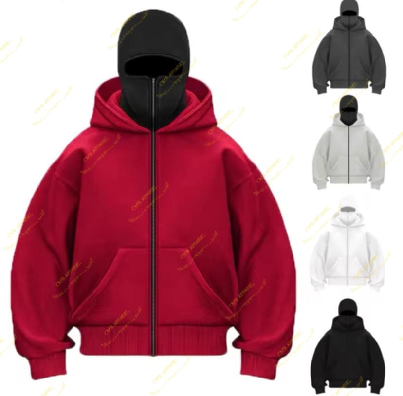 The Masked Hoodie - Customizable Heavy Fleece Fully Embroidered Design