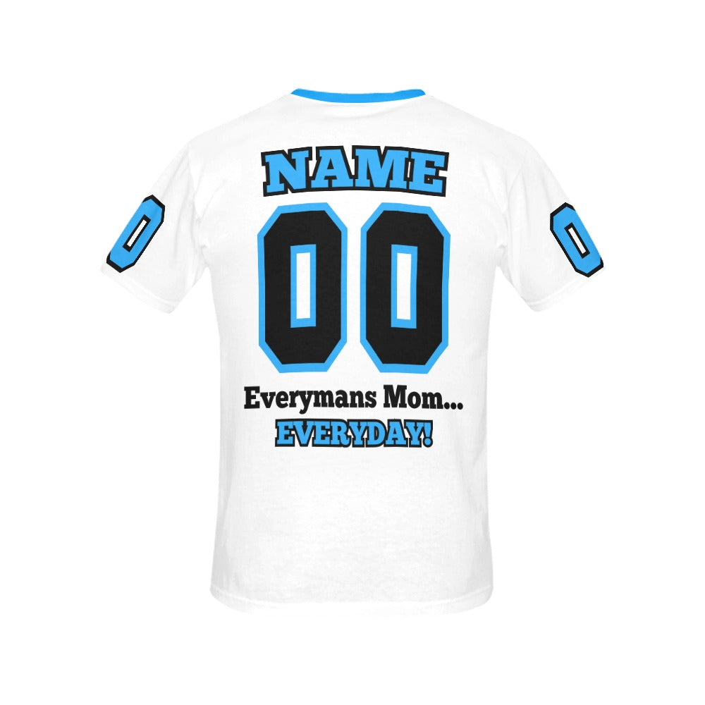 Wolverines Mom Tee Wht 2 Womens Cut - CUSTOM Add Player Name and Number
