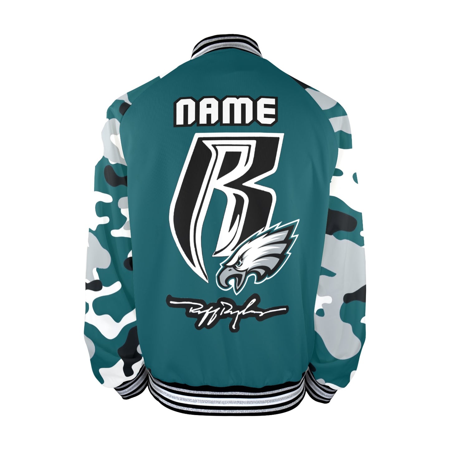 Philadelphia Eagles Varsity Jacket - Heavyweight Fleece Embroidered or Polyester Printed