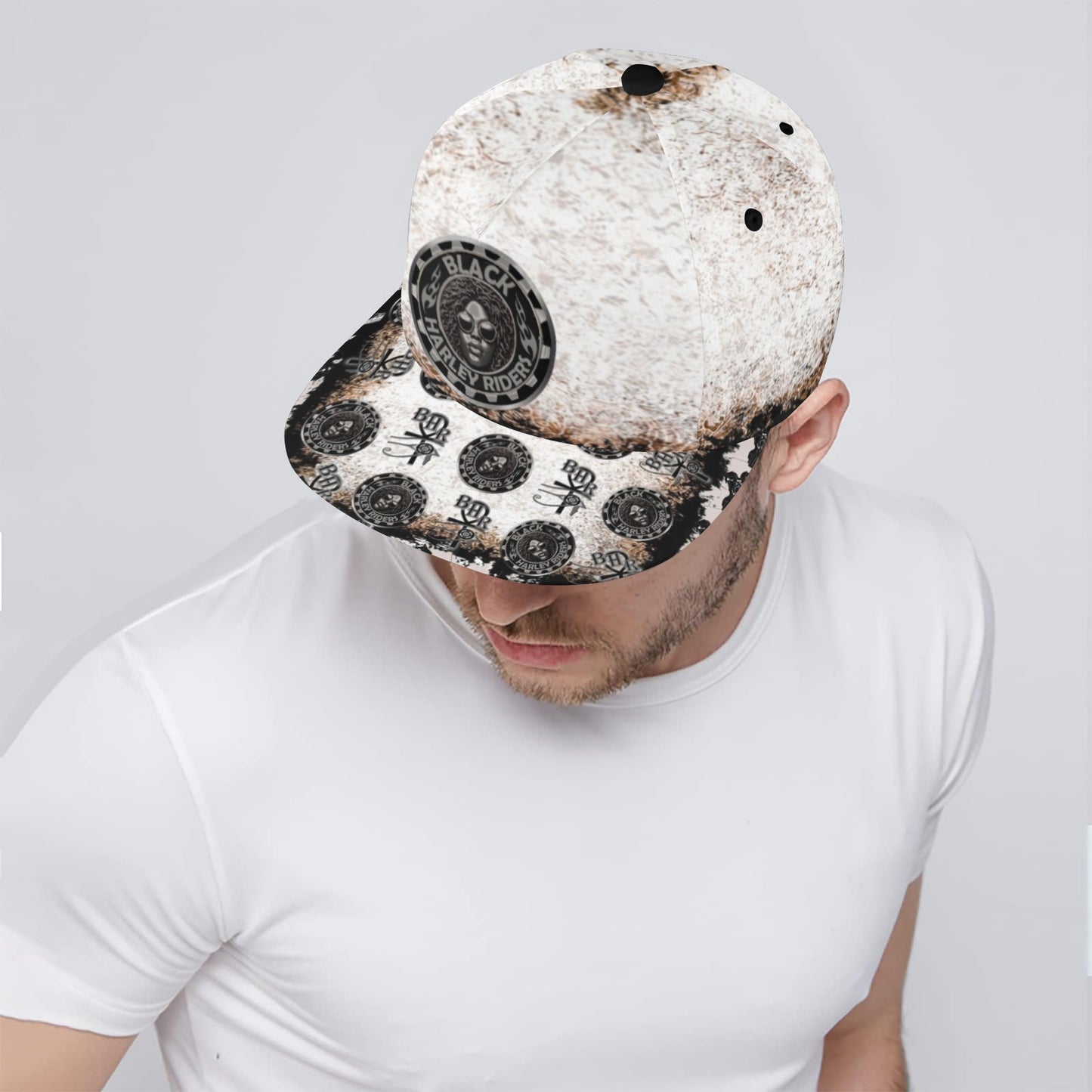 BHR Snapback Hat Cream Bandana - Blk Woman