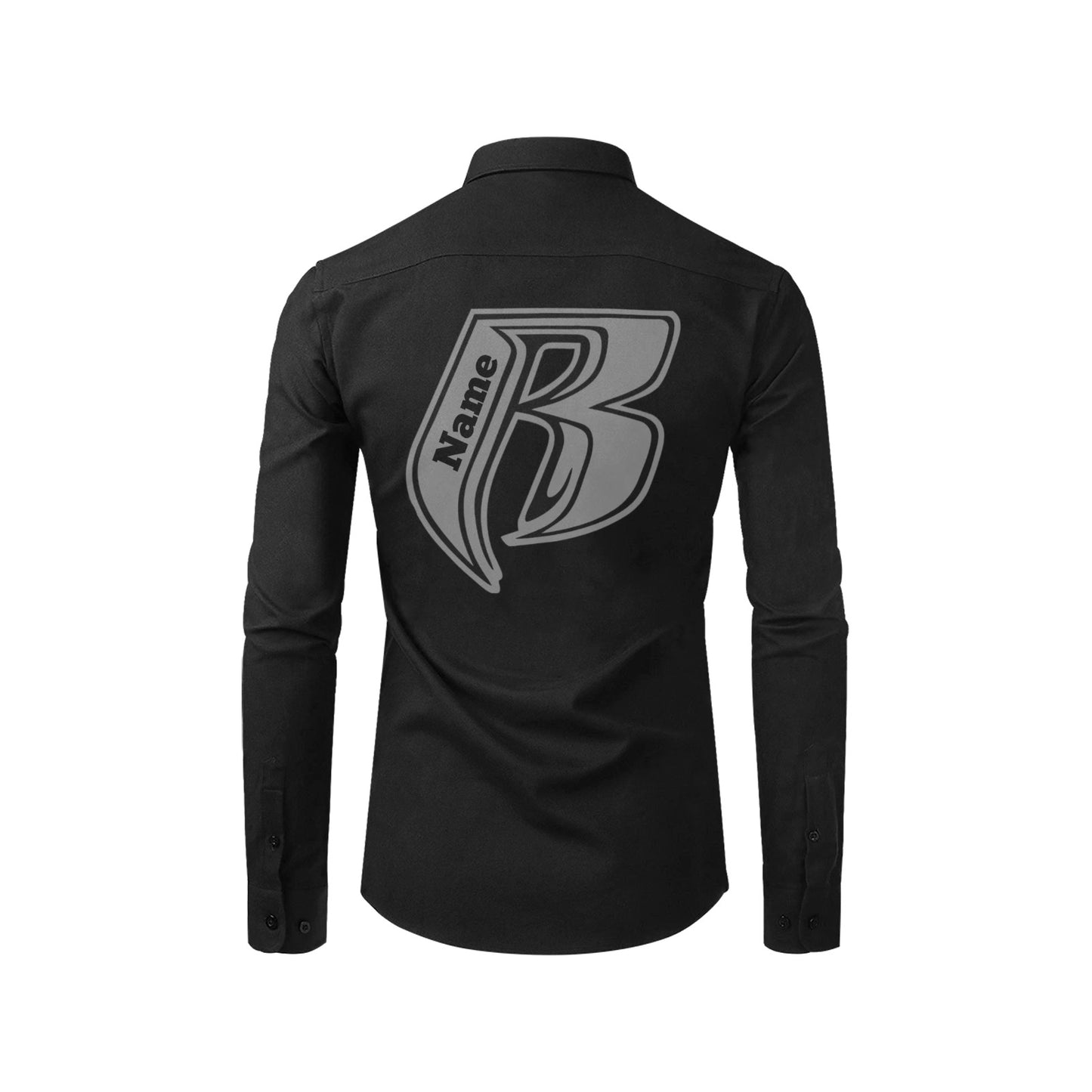 RR Long Sleeve Dress Shirt Blk/Gry 2