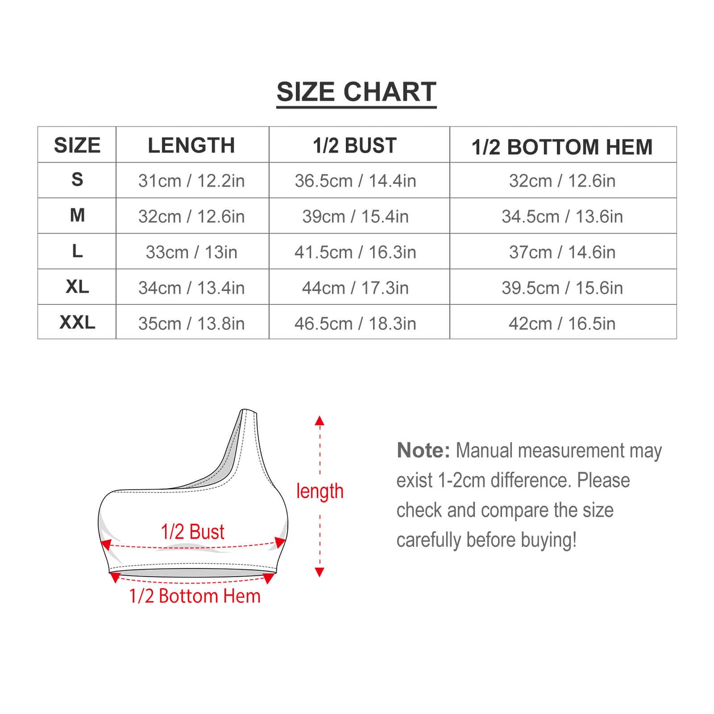 CMR One-shoulder Crop Top