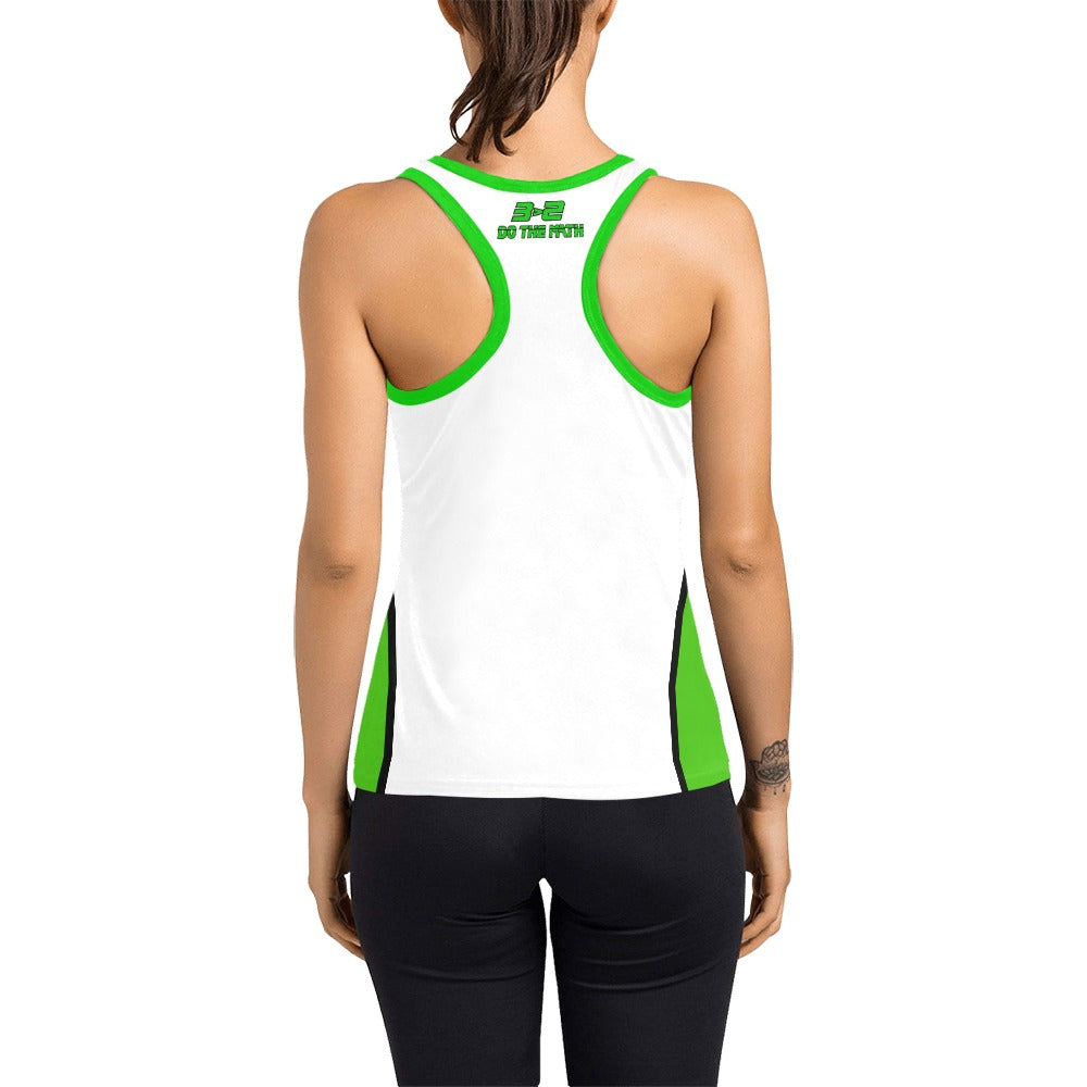 3>2 Womens Racerback Tank Green