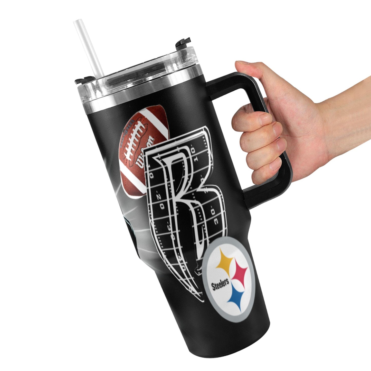 RR STEELERS 40OZ STAINLESS STEEL TUMBLER 2025