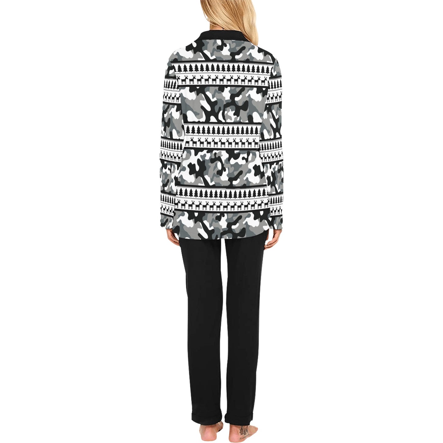 RR Christmas Pajamas - Womens Camo/Blk