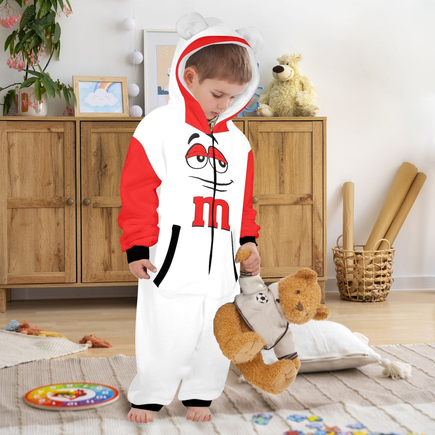 Kids M&M Onesie Red
