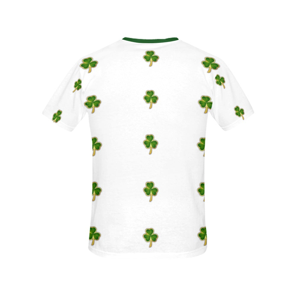 SP Green Diva All Over Print Womens Tee Wht