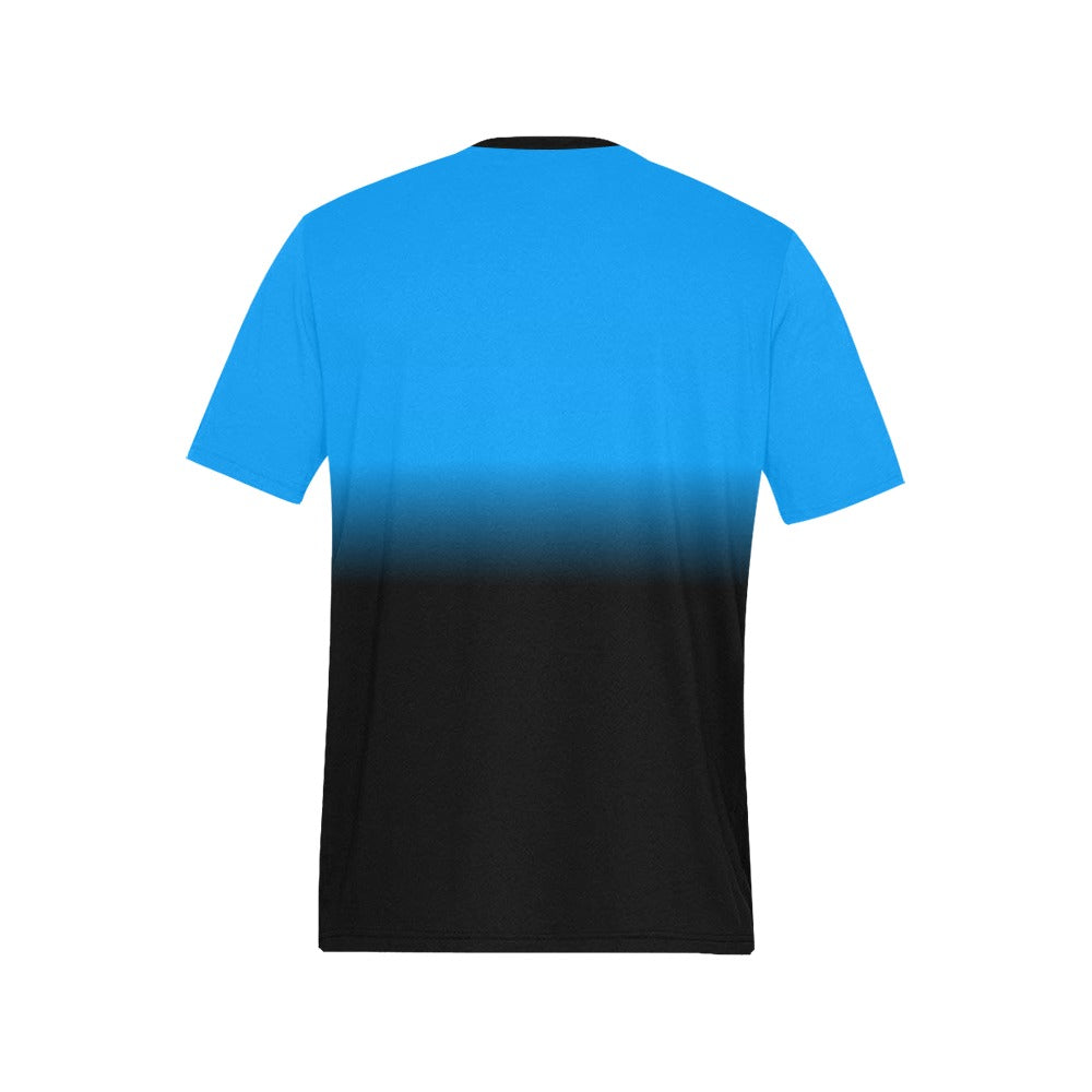 Wolverines Tee Blk/Blu Gradient Reg Cut