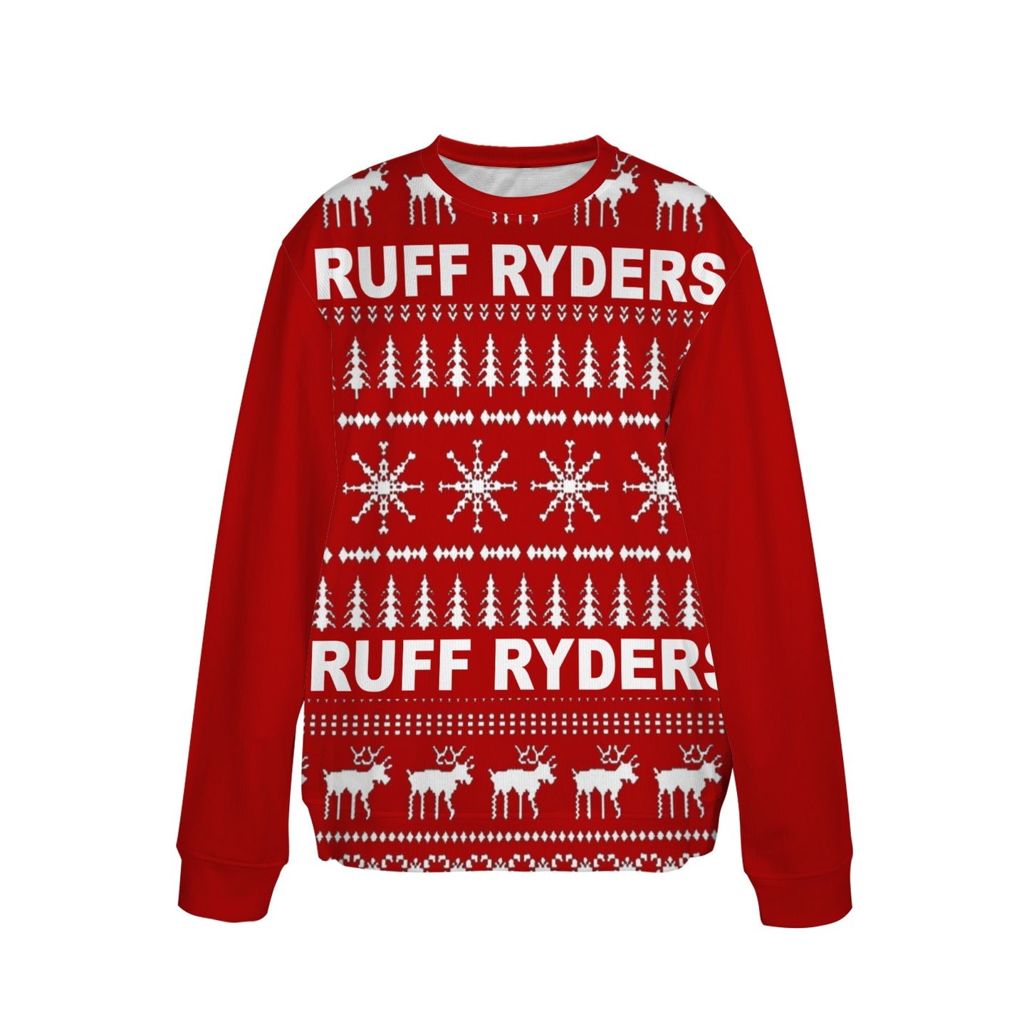 RR Christmas Ribbed Acrylic Mock Sweater Red/Wht