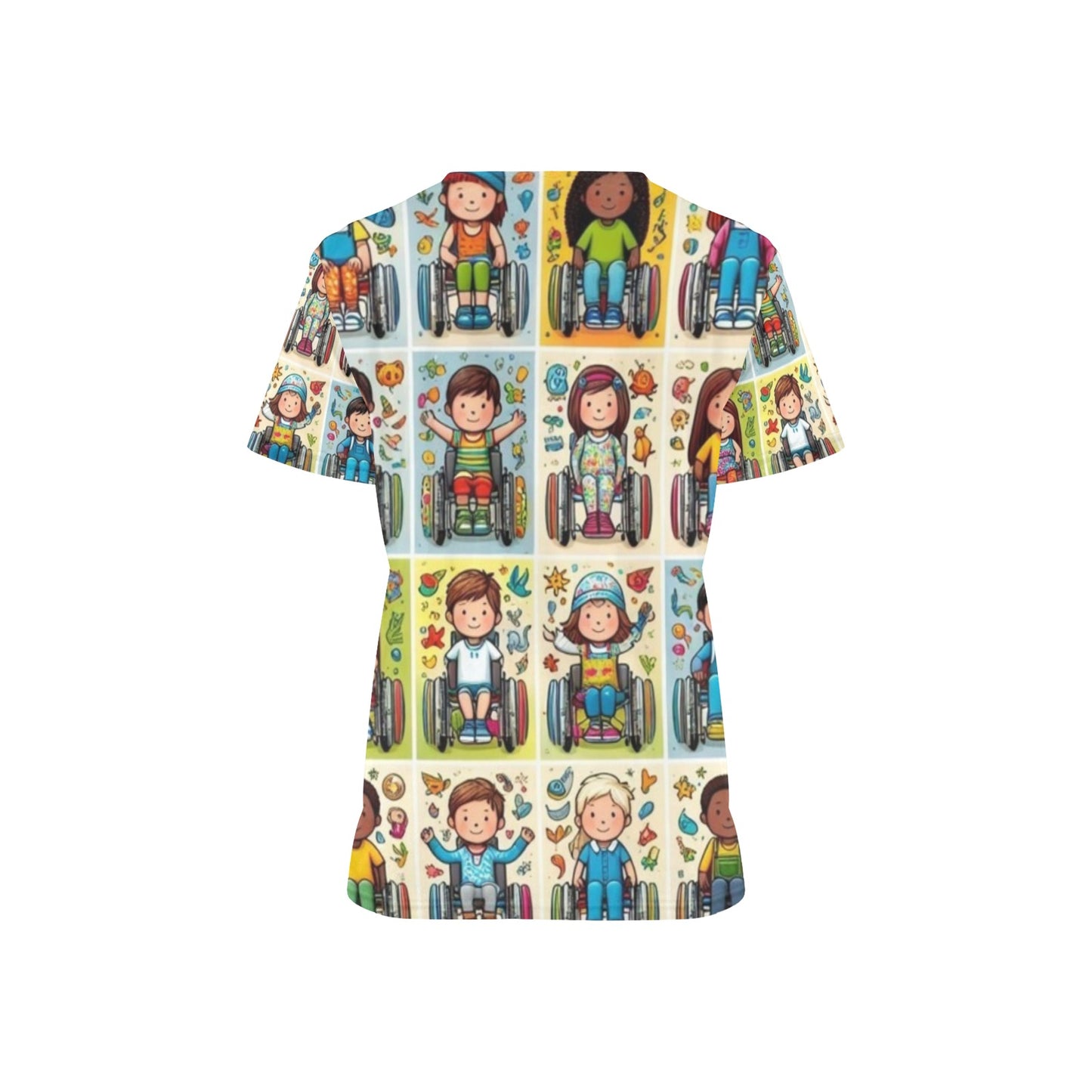 Ladies Scrub Top - Little Rollers 4