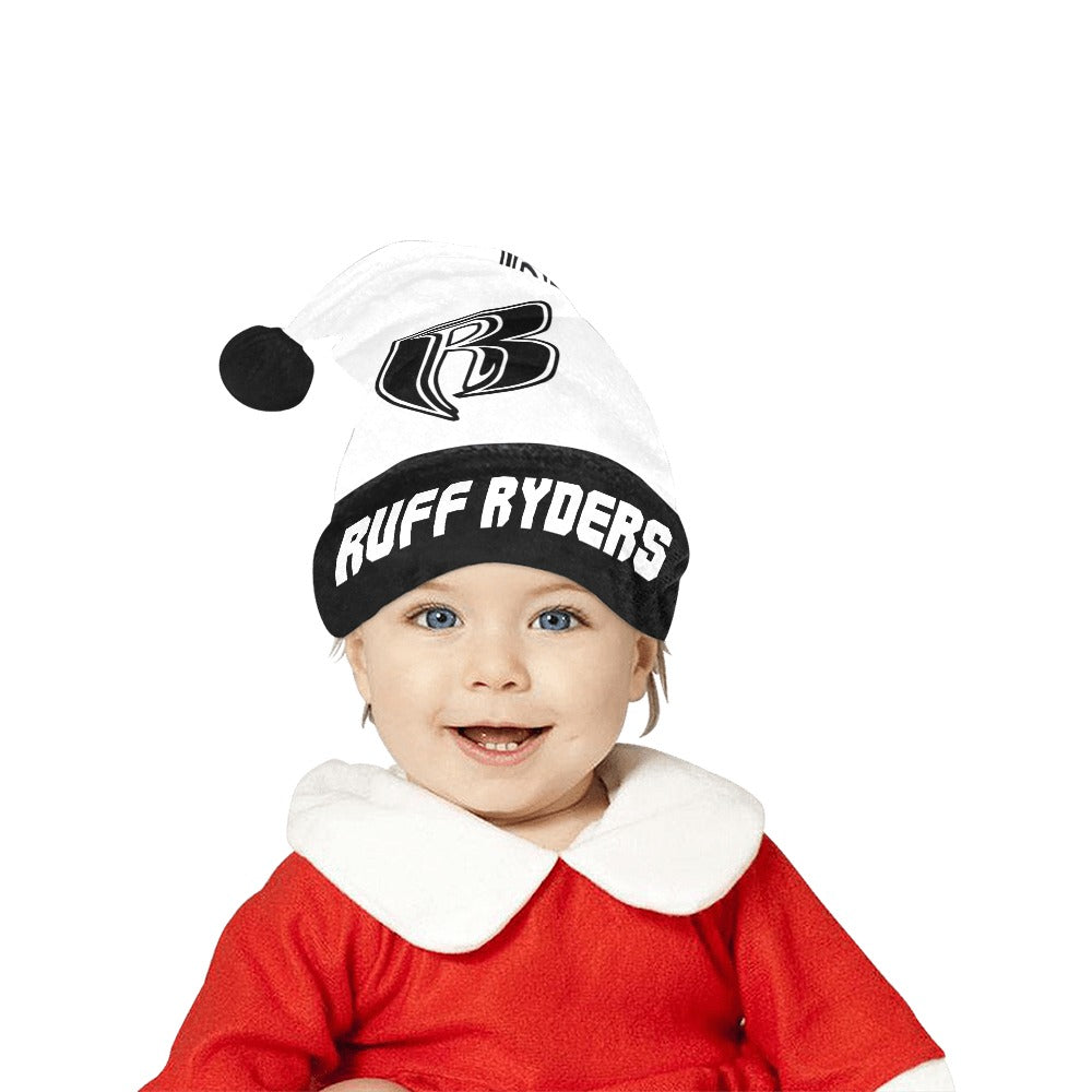 RR Christmas Flannel Santa Hat Wht