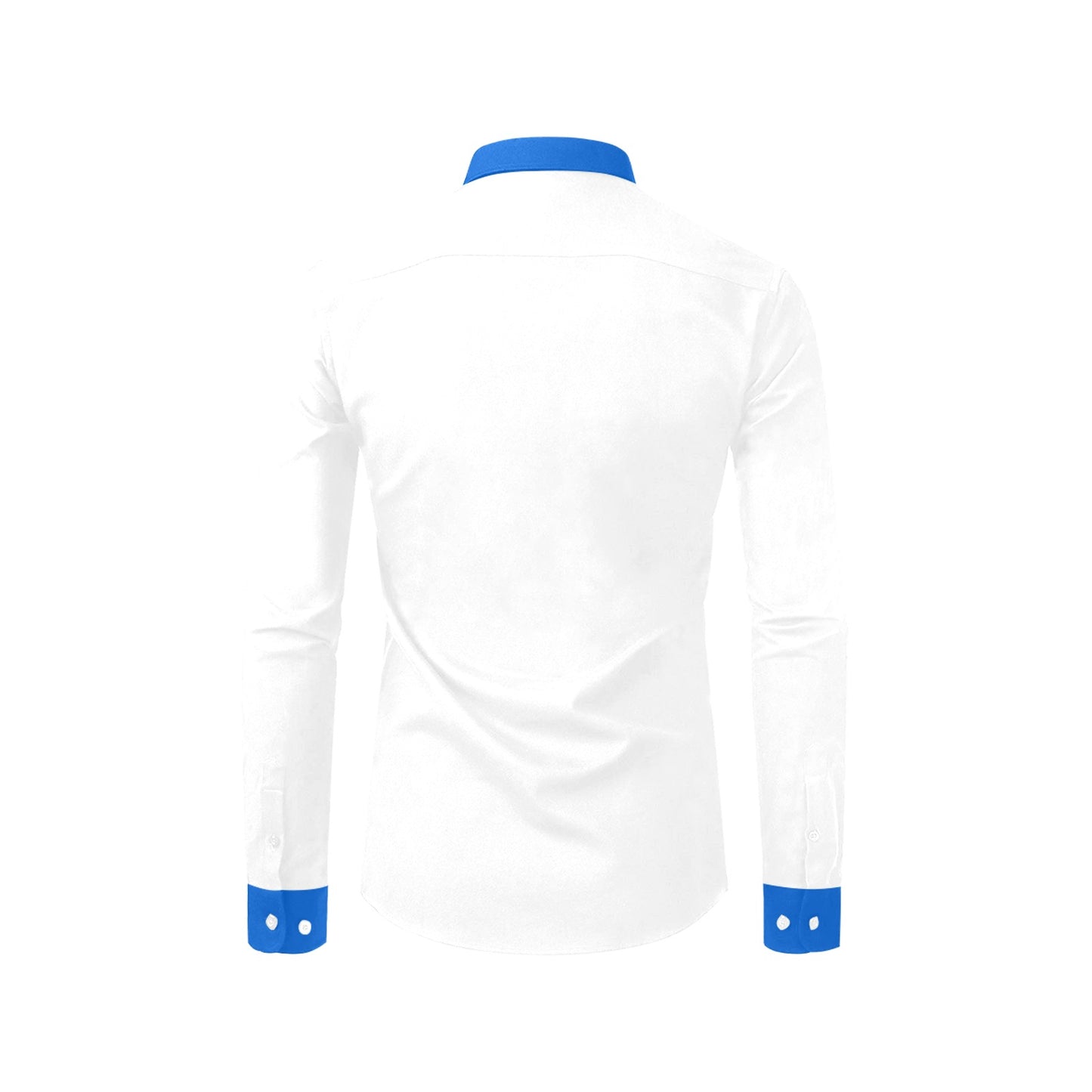 Dunbar Wht/Blu Men's Dress Shirt