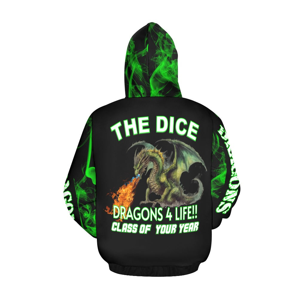 Allderdice Dragons High School Alumni Hoodie - Customize with your graduation year.