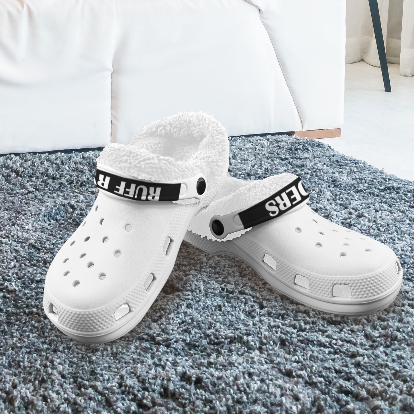 RR Christmas Fleece Lined Foam Clogs - Wht