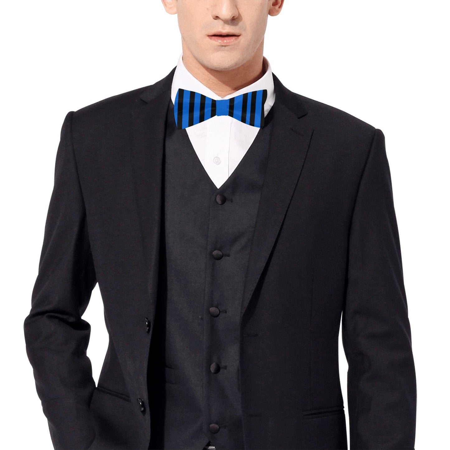 Dunbar Bowtie Blu/Blk Stripe