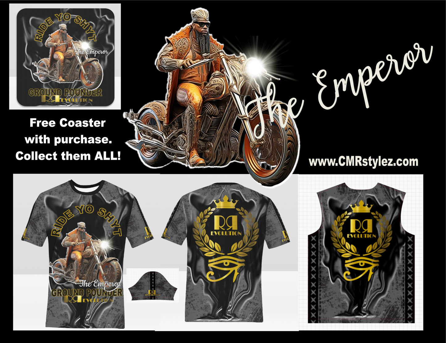 RYS The Emperor - Blk Stonewash