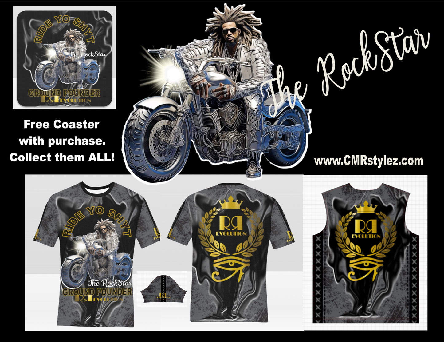 RYS The RockStar - Blk Stonewash