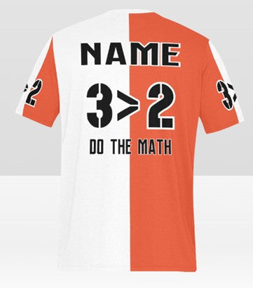 3>2 Customizable Trike Tee Wht- Enter your custom bike color for the bike image, right side and sleeves.