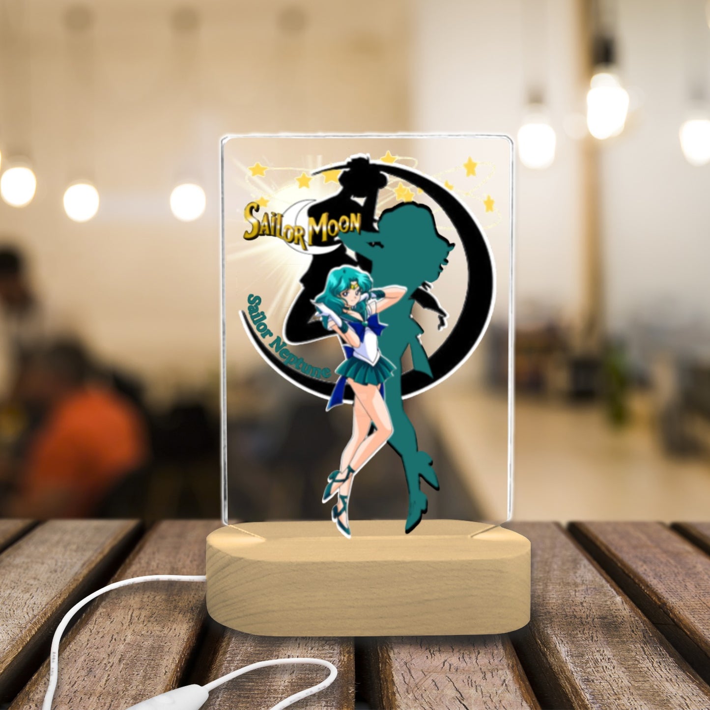 Sailor Neptune 7 Color Acrylic Nightlight 5" x 7.5"