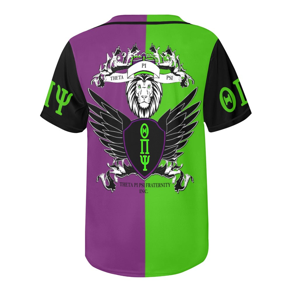 Theta Pi Psi All Over Print Baseball Jersey - Order 1-2 sizes larger.