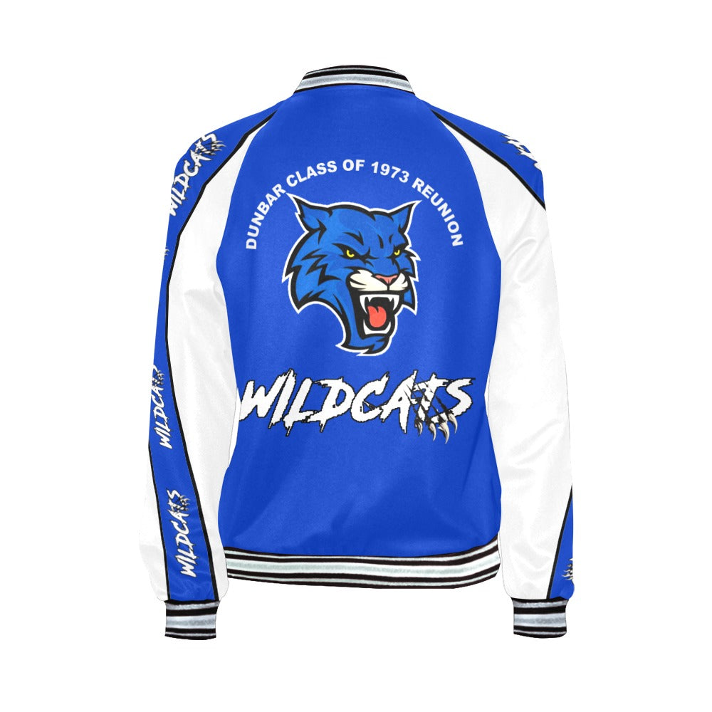Dunbar Womens Varsity Style Jacket Blu