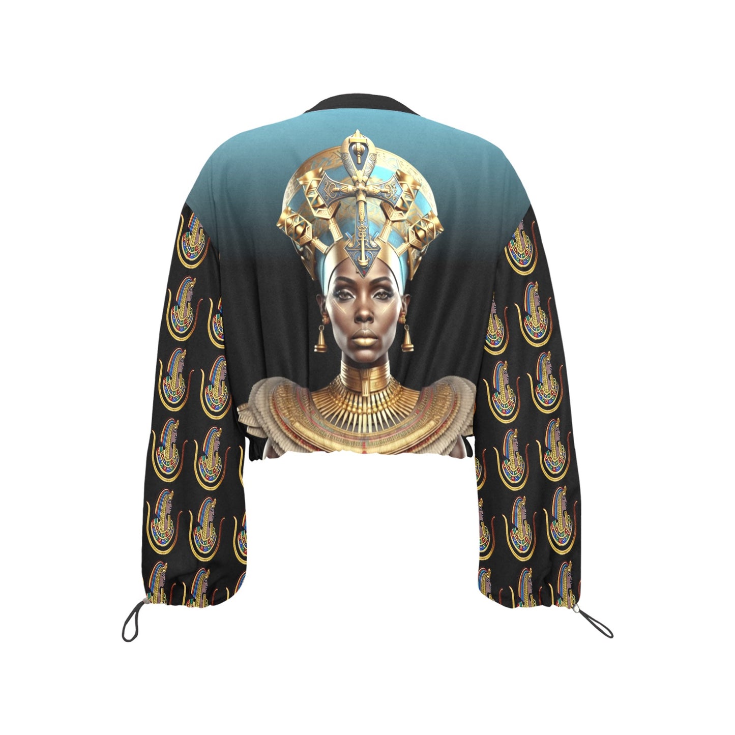 Nubian Queen Cropped Chiffon Jacket