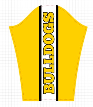 Bulldog Alumni Customizable Unisex Bomber Jacket - Blue/Gold