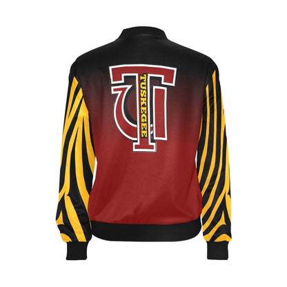 Tuskegee Womens Varsity Jacket Crimson/Tiger