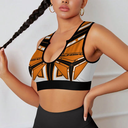 3>2 Sexy Spandex Crop Top Orange