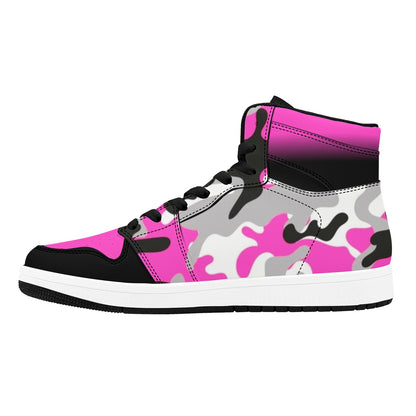 RR Pink Camo Hightop Top Sneakers