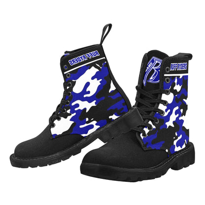 Canvas Boots Blue Camo