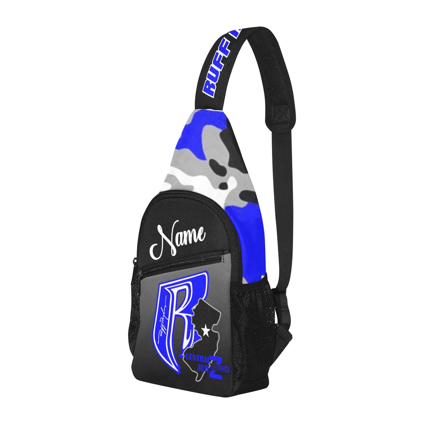 Central JerZ  Crossbody Bag Blue Camo
